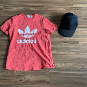 Adidas tshirt + lulu hat, can sell separately
